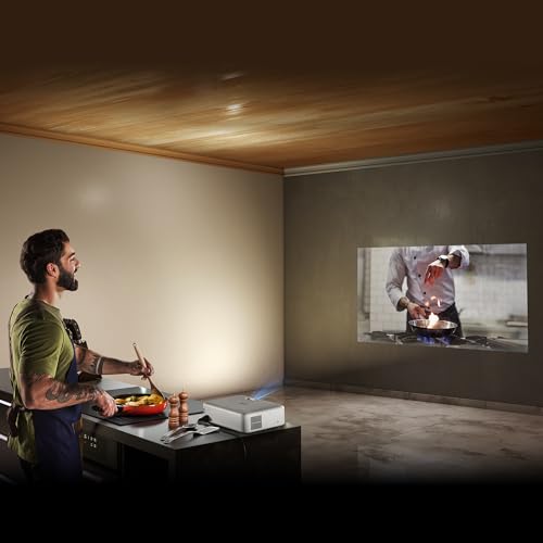 Epson EpiqVision Flex CO-FH02 Full HD 1080p Smart Streaming Portable Projector, 3-Chip 3LCD, 3,000 Lumen Color/White Brightness, Android TV, Bluetooth, 5W Speaker, Home Entertainment
