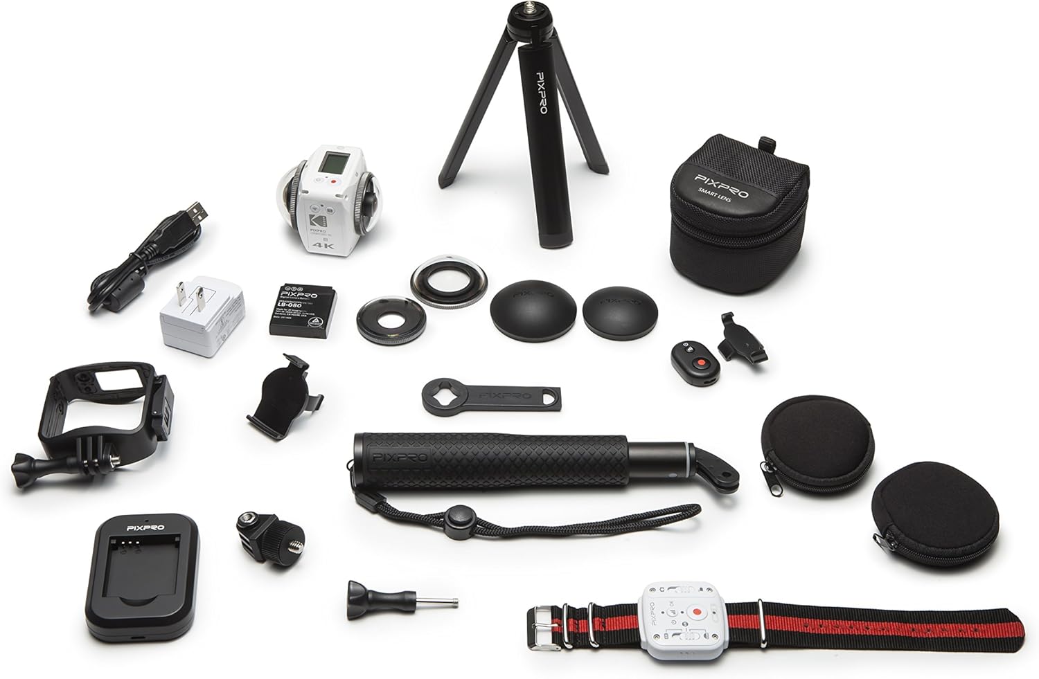 Kodak ORBIT360_4K-WH3 PIXPRO ORBIT360 4K 360° VR Camera Satellite Pack, White