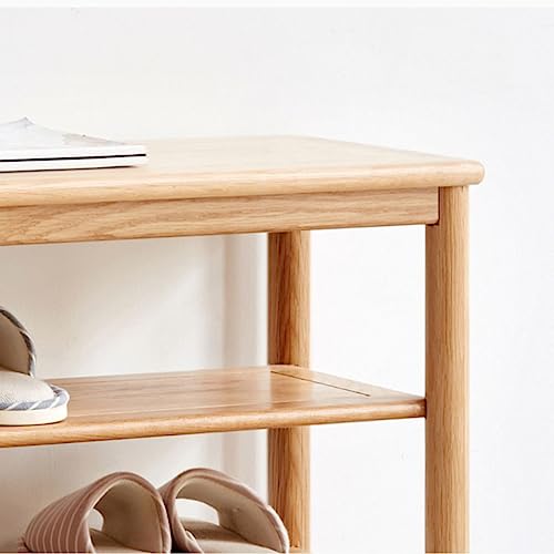 Hallway Storage Bench Shoe Bench Wooden Shoe Rack Home Multi-layer Storage Rack Living Room Small Shelf Rack Door Simple Narrow Shoe Cabinet Hallway Storage Bench