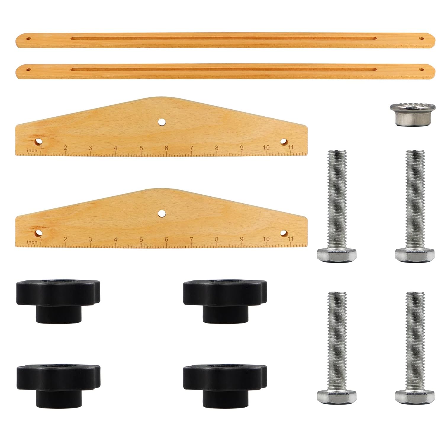 Upgraded Stair Tread Gauge Tool Stair Tread Jig, Adjustable Stair Gauge from 30" to 49.25", 360&deg; Rotating Stair Tread Template Tool with Scale for Risers, Shelf Layouts, Stair Treads and Partitions