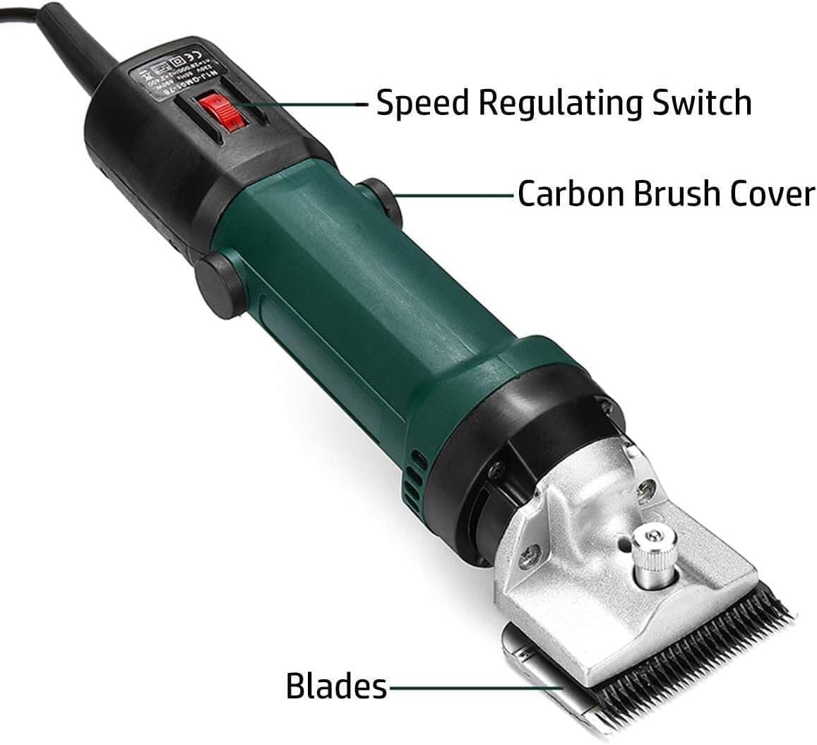 Electric Wool Shears Wool Shears for Sheep Shearing Professional Cattle, Sheep and Goat Shears Pet Hair Trimmer with 6 Speeds