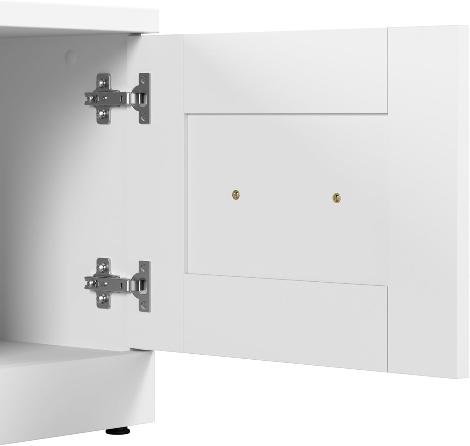 Bush Furniture Hampton Heights Full Entryway Storage Set with Coat Rack, Hall Trees, and Shoe Benches with Doors and Drawers in White | Foyer, Mudroom Organizer