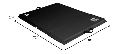 We Sell Mats - 4 ft x 6 ft x 2 - Personal Fitness & Exercise Mat for Home Workout - Lightweight and Folds for Carrying – All Purpose Gym Mat – Thick Mat for Yoga, Pilates, Stretches, Floor Exercises