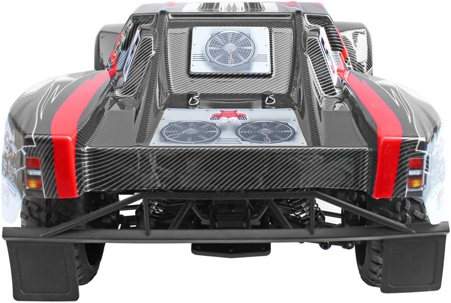 Redcat Racing Blackout SC 1/10 Scale Electric Short Course Truck with Waterproof Electronics Vehicle, Red