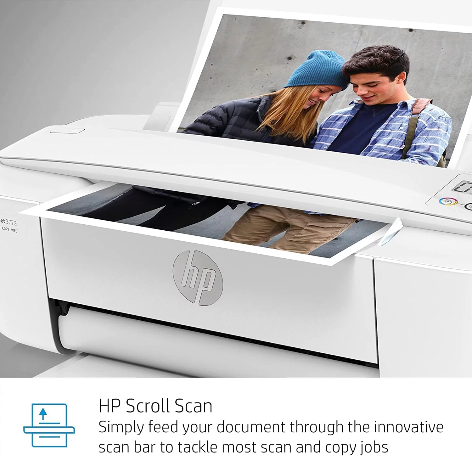 HP DeskJet Wireless Color Inkjet Printer W LCD, Print Scan Copy & Mobile Printing