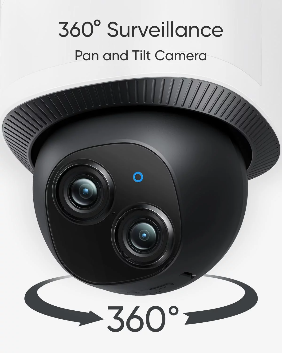 eufy Security Floodlight Camera E340, Wired Camera, 3K+2K Dual Camera, 360° Pan and Tilt, Dual-Band Wi-Fi, HomeBase 3 Compatible, Local Storage, No Monthly Fee