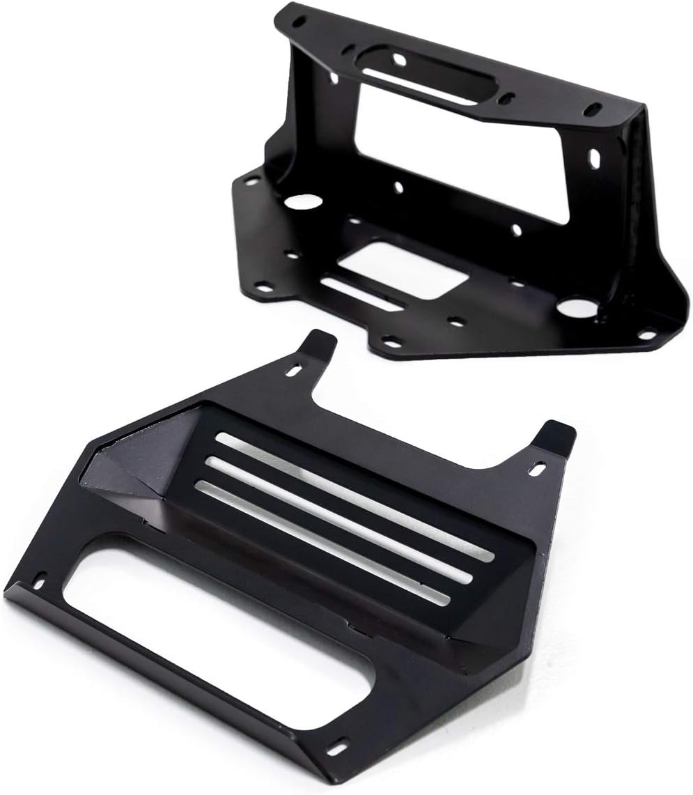 SuperATV 4500 lb Black Ops Winch with Heavy Duty Winch Mounting Plate for 2020+ Polaris RZR PRO XP/RZR PRO XP4 | Complete Winch & Winch Mount Kit ready for install!