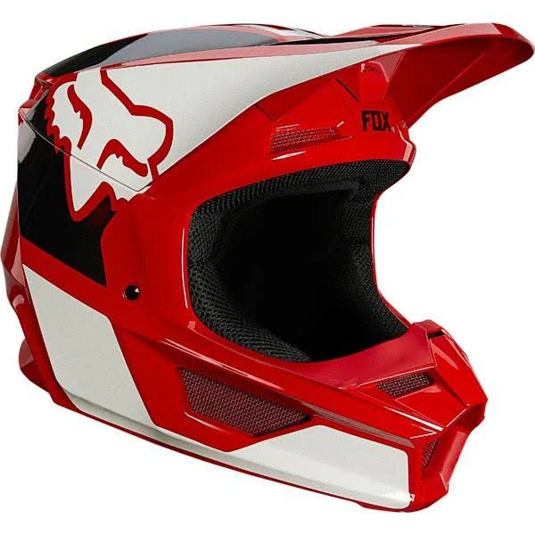 Fox Racing Youth V1 Revn Helmet Medium / Flame Red
