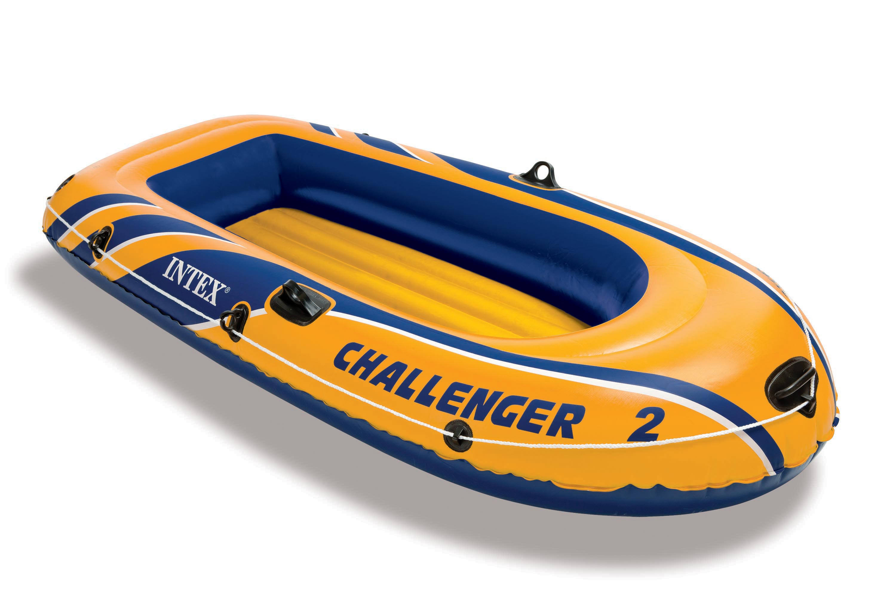 Intex Inflatable 2 Person Floating Boat Raft Set w/ Oars u0026 Air Pump (4 Pack)