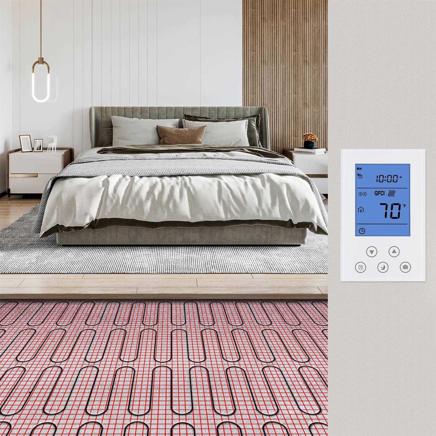 VEVOR Floor Heating Mat Electric Radiant In-Floor Heated Warm System with Digital Floor Sensing Thermostat - Shop Hardware Tools Online Store