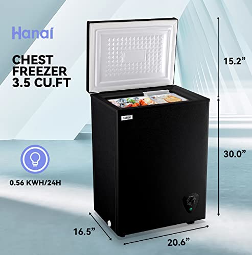 WANAI Chest Freezer 7 Temp Adjustable Control Top Open Door Deep Freezers
