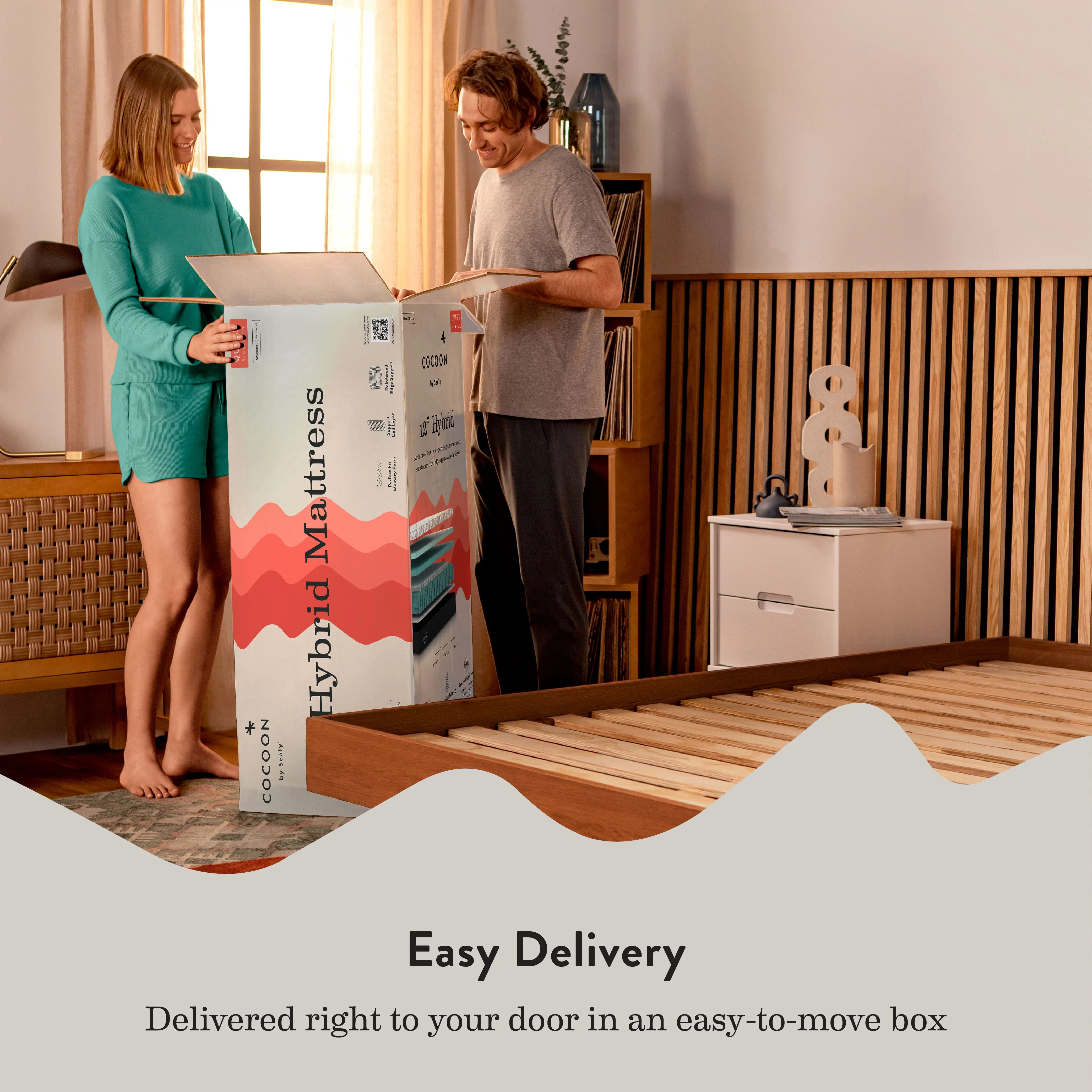 Cocoon by Sealy 12" Medium Hybrid Mattress in a Box, Adult, Full