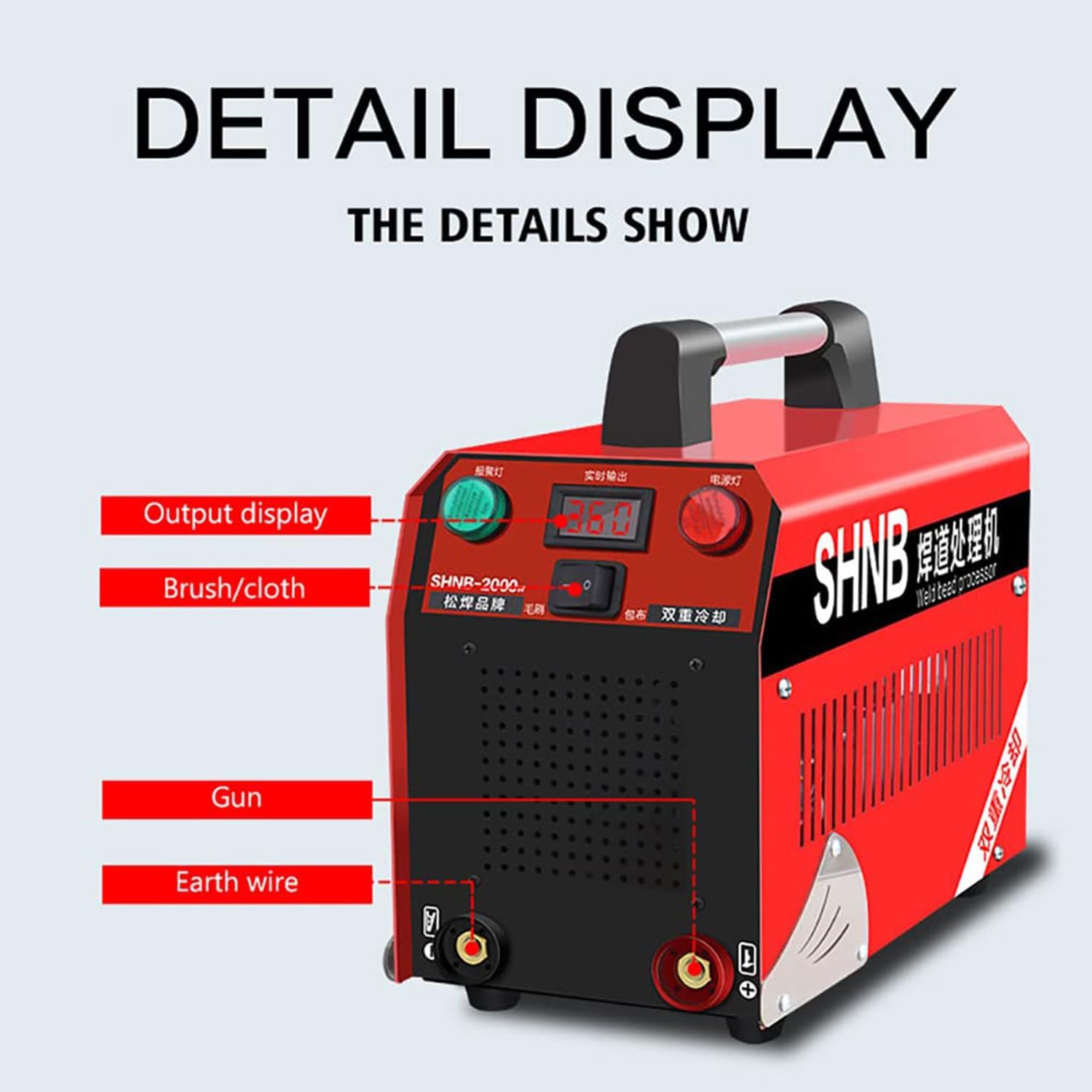Weld Cleaning Machine, Welding Spot Cleaner, Weld Bead Processor for Welding Metal Arc Welding Laser Welding