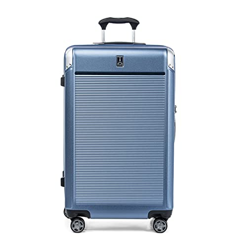 Travelpro Platinum Elite Hardside Expandable Carry on Luggage, 8 Wheel Spinner, TSA Lock, Hard Shell Polycarbonate Suitcase, Metallic Sand, Compact Carry on 20-Inch