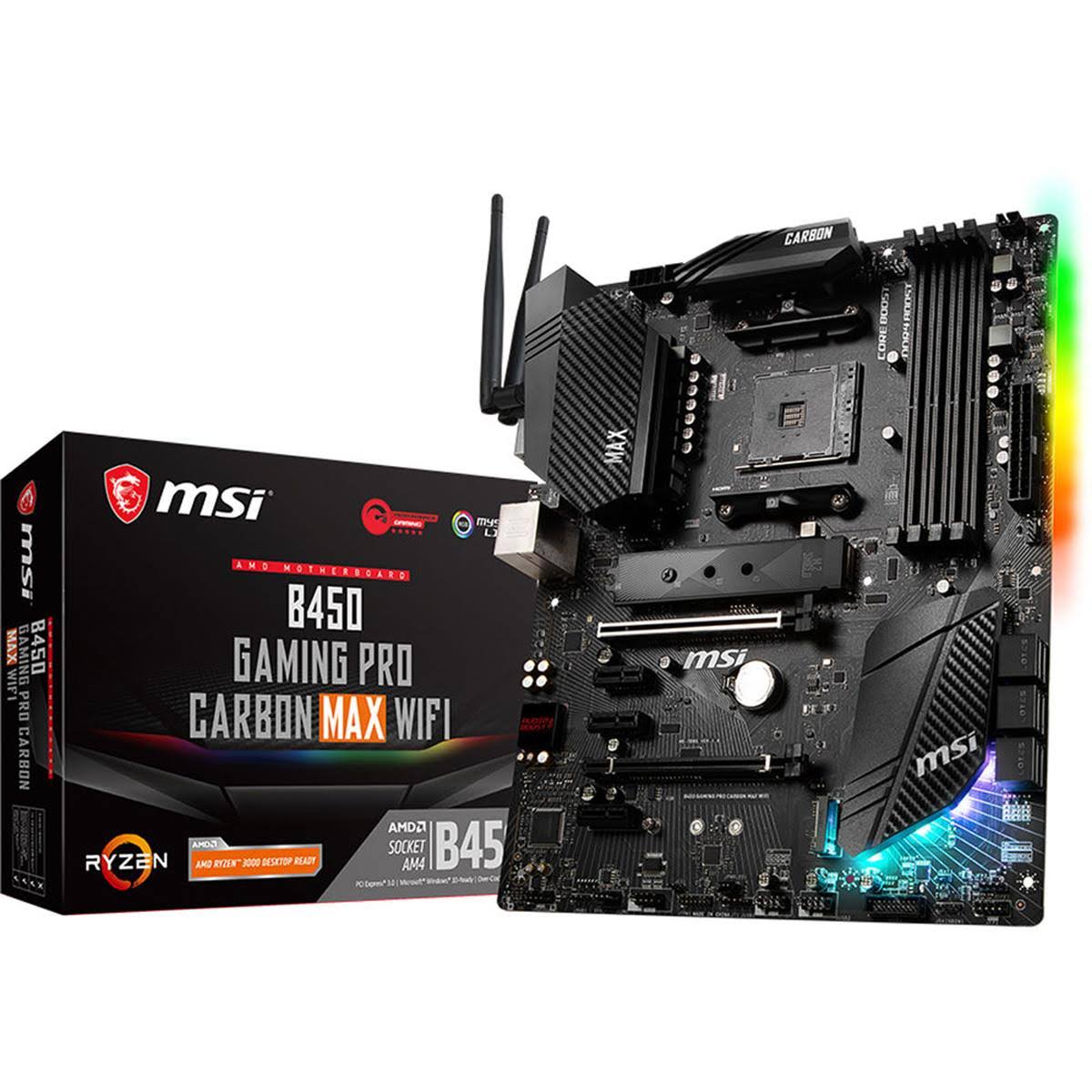 MSI B450 Gaming Pro Carbon Max WiFi AMD AM4 ATX Motherboard