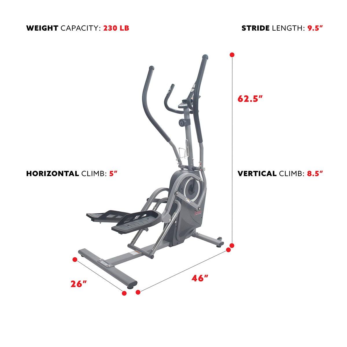 Sunny Health u0026 Fitness Pro Cardio Climber - SF-E3914