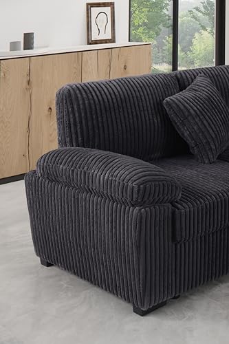 Oversized U-Shaped Sectional Sofa Couch Plush Corduroy Upholstered Modular Deep Seat Sofa&Couch Sectional W/Right Facing Chaise Lounge and 7 Toss Pillows for Home Apartment Living Room Furniture Sets