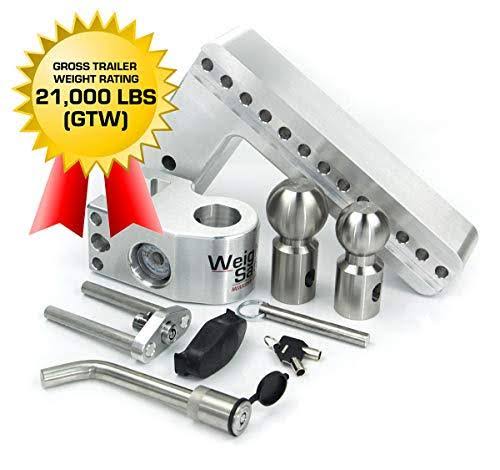 Weigh Safe Adjustable 10x22 Drop Ball Mount with 3x22 Shank and Hitch Pin - WS10-3-KA