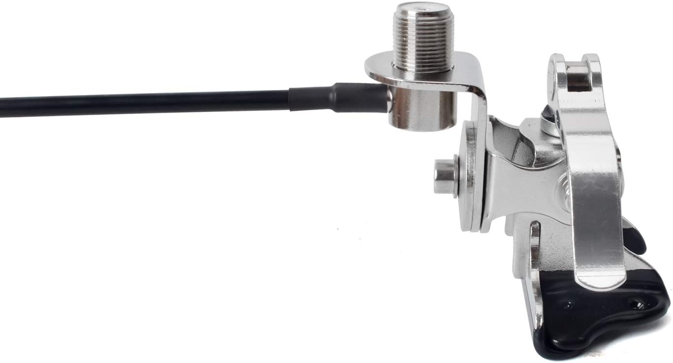 Dual-Band 2meter 70cm Mobile Radio Antenna NL-R2S 20inch Soft Telescopic Antenna 137-174/180-260(Receive only)/400-480MHz with Clip and 5m Cable