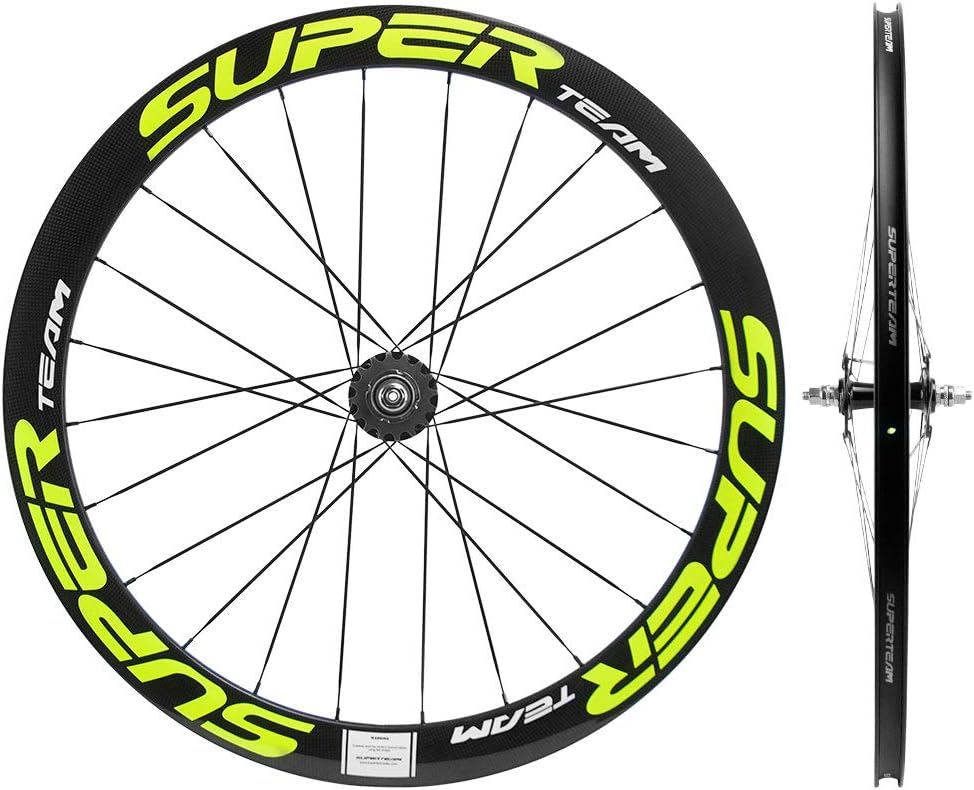 Superteam 50/23mm Carbon Wheelset Fixed Gear Bike Wheel 700c Clincher Single Speed