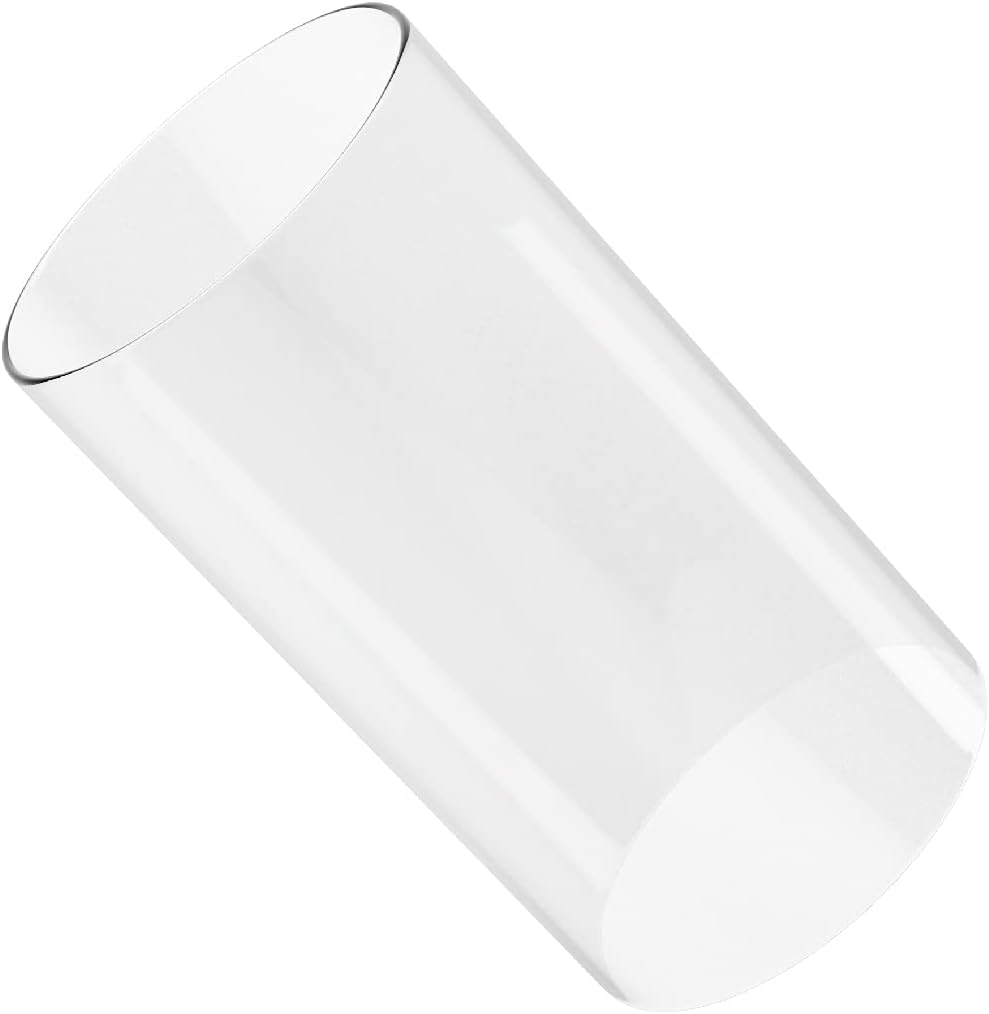 SUNWO Borosilicate Glass, Clear Candle Holder, Glass Chimney for Candle Open Ended, Glass Hurricane Candle Holders Diameter 6, Height 8