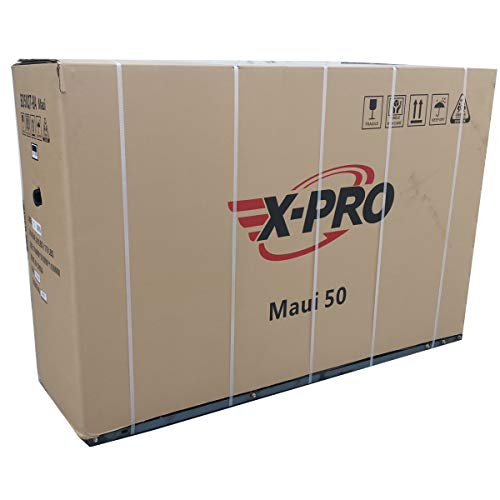 X-PRO 50cc Adult Moped Gas Moped Motorcycle 50cc with 10" Aluminum Wheels, Electric/Kick Start! (Black, Factory Package)