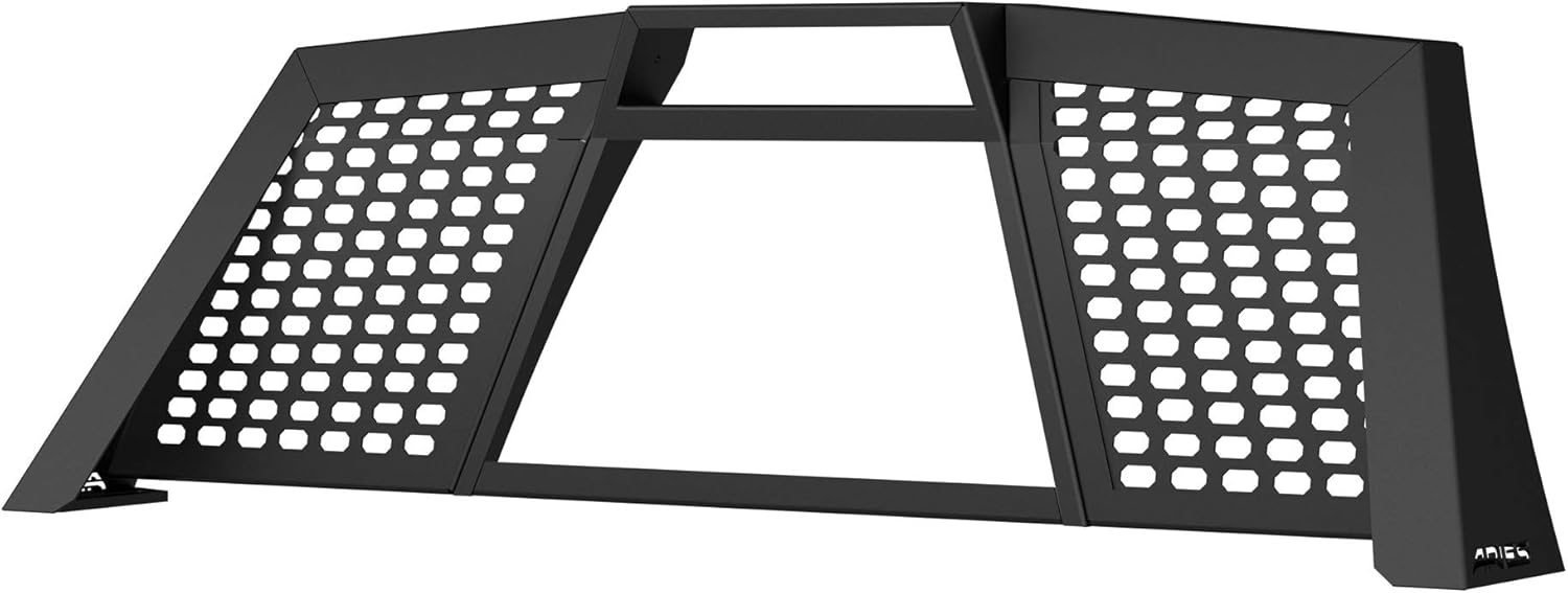 ARIES 1110115 Switchback Black Aluminum Truck Headache Rack Cab Protector, Select Toyota Tundra