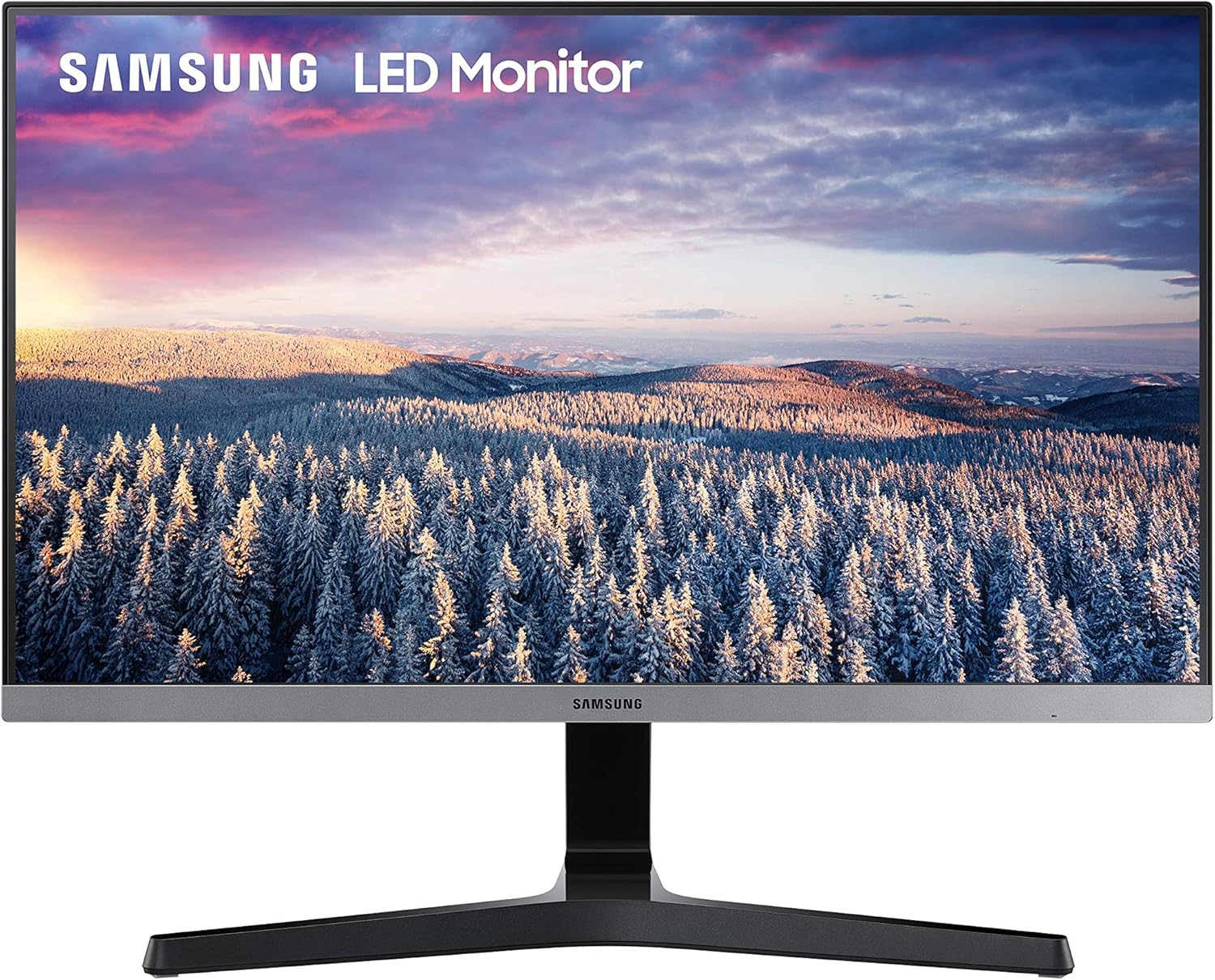 SAMSUNG 24" FHD Monitor with Bezel-LESS Design - LS24R350FHNXZA, Dark Blue Gray