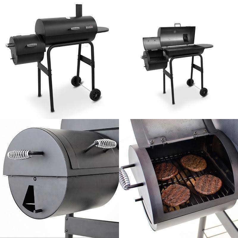 Char-Broil - Standard American Gourmet Offset Smoker BBQ u0026 Charcoal Grill