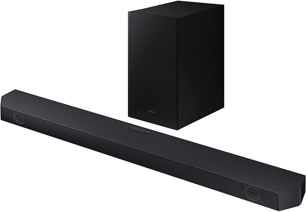 Samsung HW-Q60C 3.1ch Soundbar and Subwoofer with Dolby Atmos Bundle SWA-9200S Wireless Surround Speakers