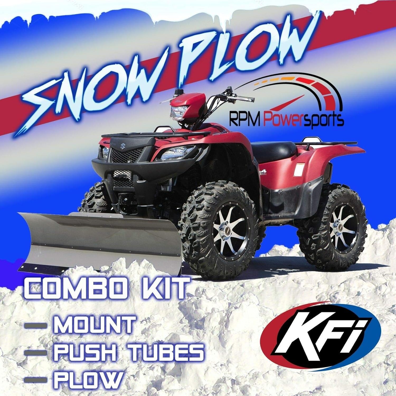 RPM KFI ATV 48 Snow Plow Blade Mount Kit Combo Can-Am Outlander 570 L X & MAX 16-19