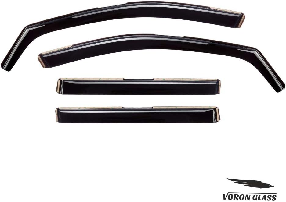 Voron Glass in-Channel Extra Durable Rain Guards for Trucks Toyota Tacoma 2016-2022 Double Cab, Window Deflectors, Vent Window Visors, 4 Pieces - 220056