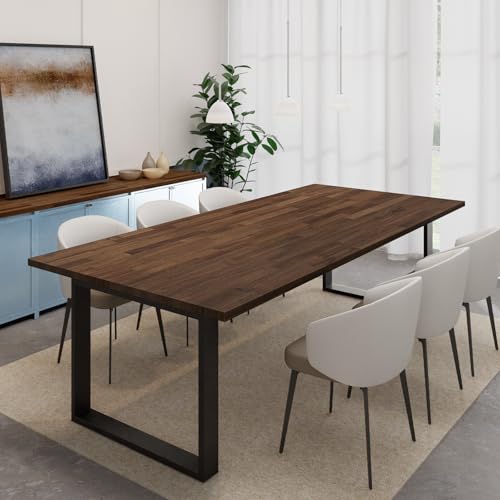 72 x 30 in. Solid Wood Table Top, Dark Walnut Stained Acacia Desktop for Standing Desk/Office Tabletop/Countertop, 1in. Thick