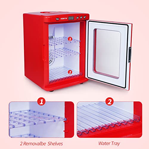 Incubators for Hatching Eggs, 25L Portable Reptile Scientific Lab Incubator with 5°C-60°C, 12V/110V Heating and Cooling for Small Reptiles (Black)