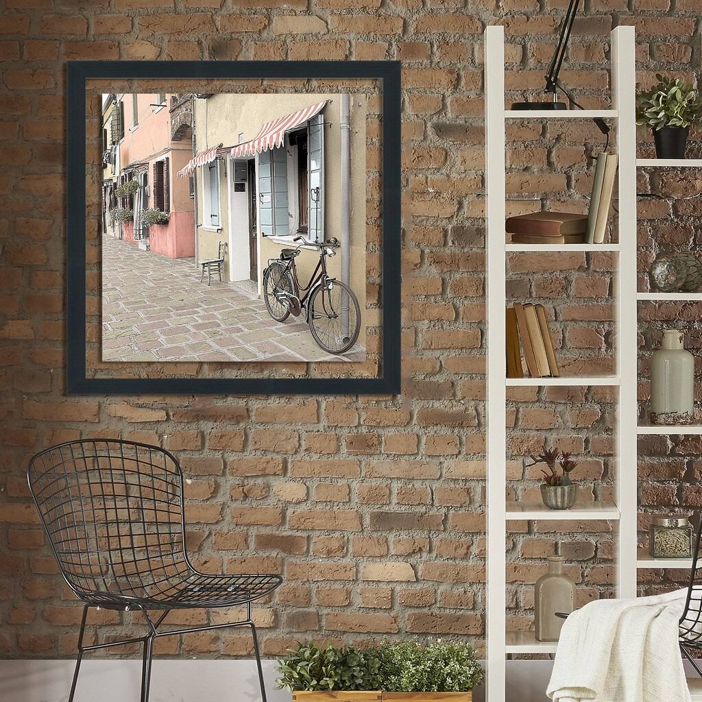 Picture Perfect International 'Venetian Bicycle' by Alan Blaustein Framed Photographic Print, Size: 39.5 inch H x 39.5 inch W x