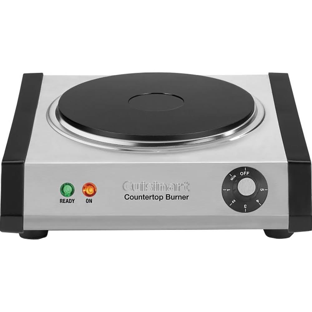 Cuisinart CB-30 Cast-Iron Single Burner, Stainless Steel Refurbished