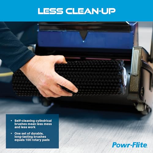 Multiwash 14 inch Commercial Floor Scrubber Machine by Powr-Flite, Power Scrubbers for Cleaning a Variety of Hard and Soft Surface Floors, PFMW14