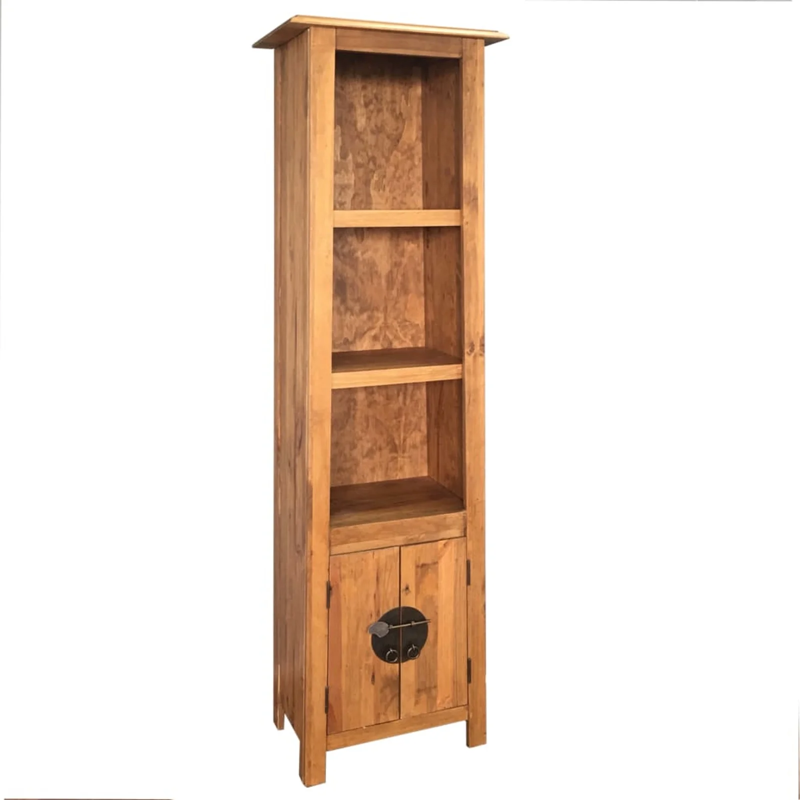 Anself Freestanding Bathroom Cabinet with Shelves and 1 Compartment Recycled Pinewood Storage Cabinet for Washroom, Living Room, Home Furniture Decor 18.9 x 12.6 x 67 Inches (W x D x H)