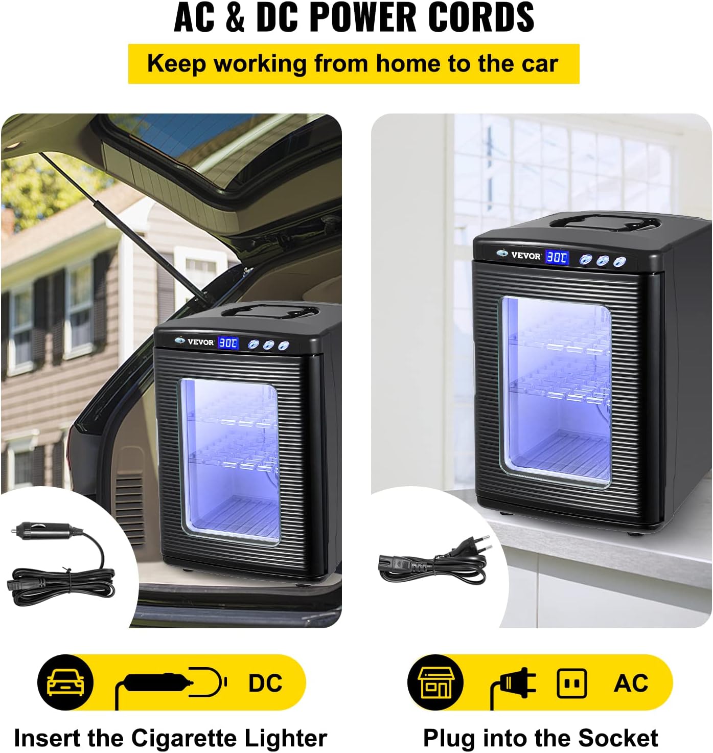 VEVOR Egg Incubator and Hatcher 25L Black Reptile Egg Incubator 5-60°C Scientific Hatcher Heating Bright LED Digital Display for Small Animals