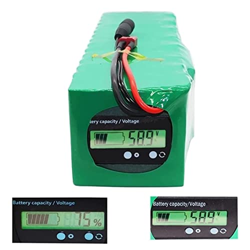 SEIN 60V 20Ah/25Ah E-Bike Battery 16S4P Electric Bike Lithium Battery Pack Built-in BMS for 200W- 1200W Electric Bicycle Motorcycle with Charger and Capacity Indicator,20AH
