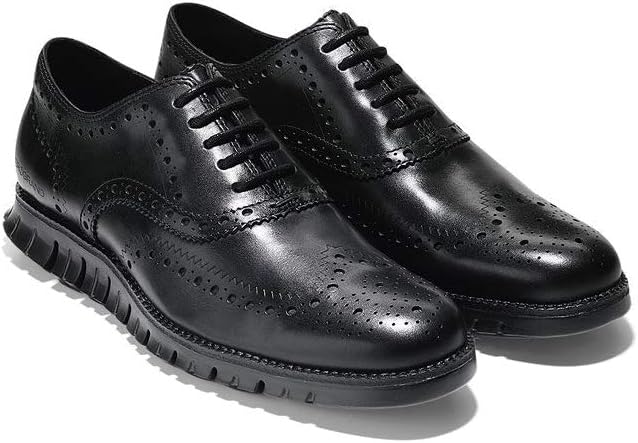 Cole Haan Men's Zerogrand Wing OX Leather Oxford, Closed Hole/Black, 13 Wide US