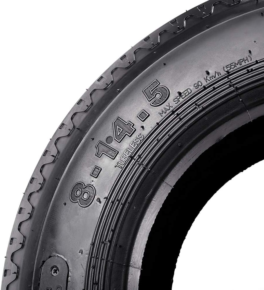 SUPERGUIDER Heavy Duty Trailer Tires 8-14.5 Highway 8x14.5 Tires Load Range G 14PR, Set of 4