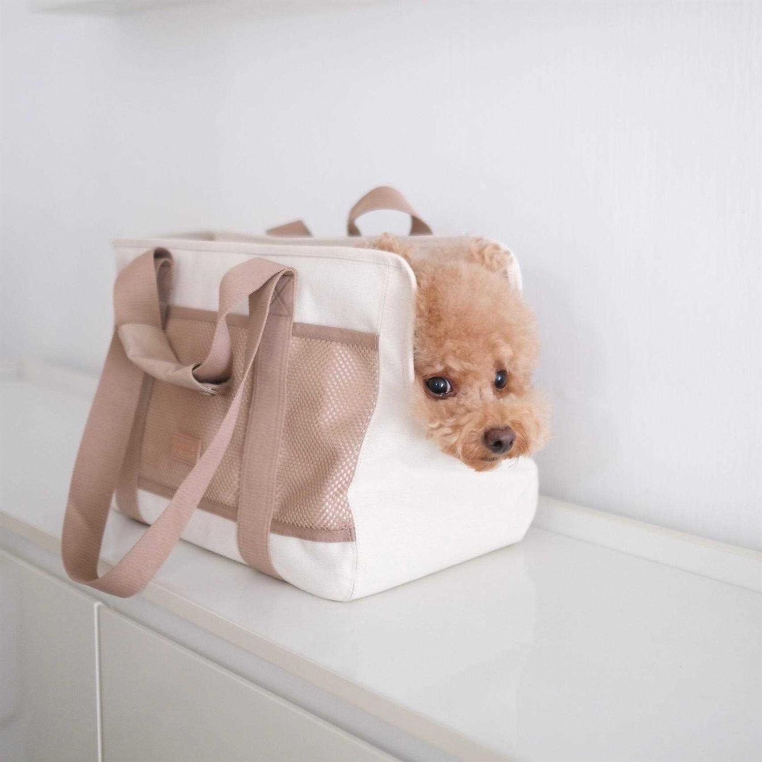Small Dog Carrier for Pets up to 18lbs. Canvas Lightweight Water Resistant Pet Carrier. Perfect for Puppies or Kittens. Lambwolf Subway Carrier - Pet Supplies online store