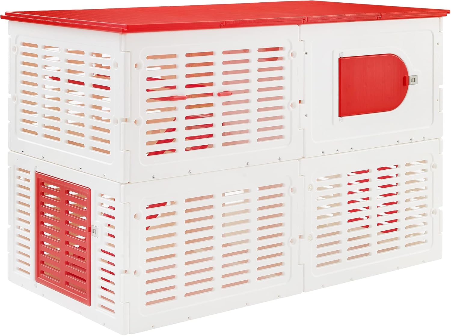 Sam's Pets Kuritsa 82" Chicken Coop - Outdoor Hen House, Multilevel, Spacious Nesting Box, Slide-Out Tray, Fits 5 Chickens