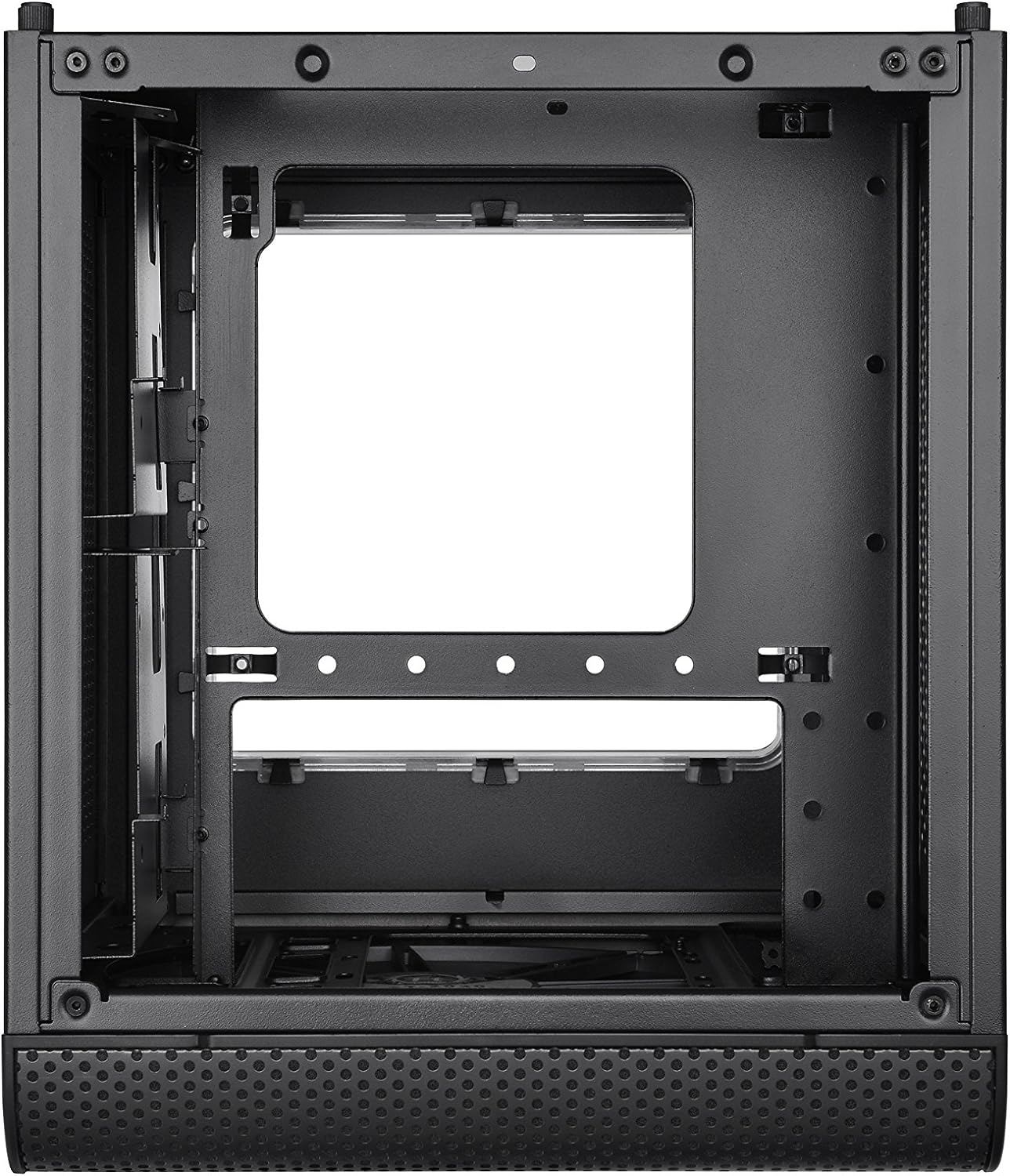 Thermaltake Core V1 SPCC Mini ITX Cube Gaming Computer Case Chassis, Interchangeable Side Panels, Black Edition, CA-1B8-00S1WN-00