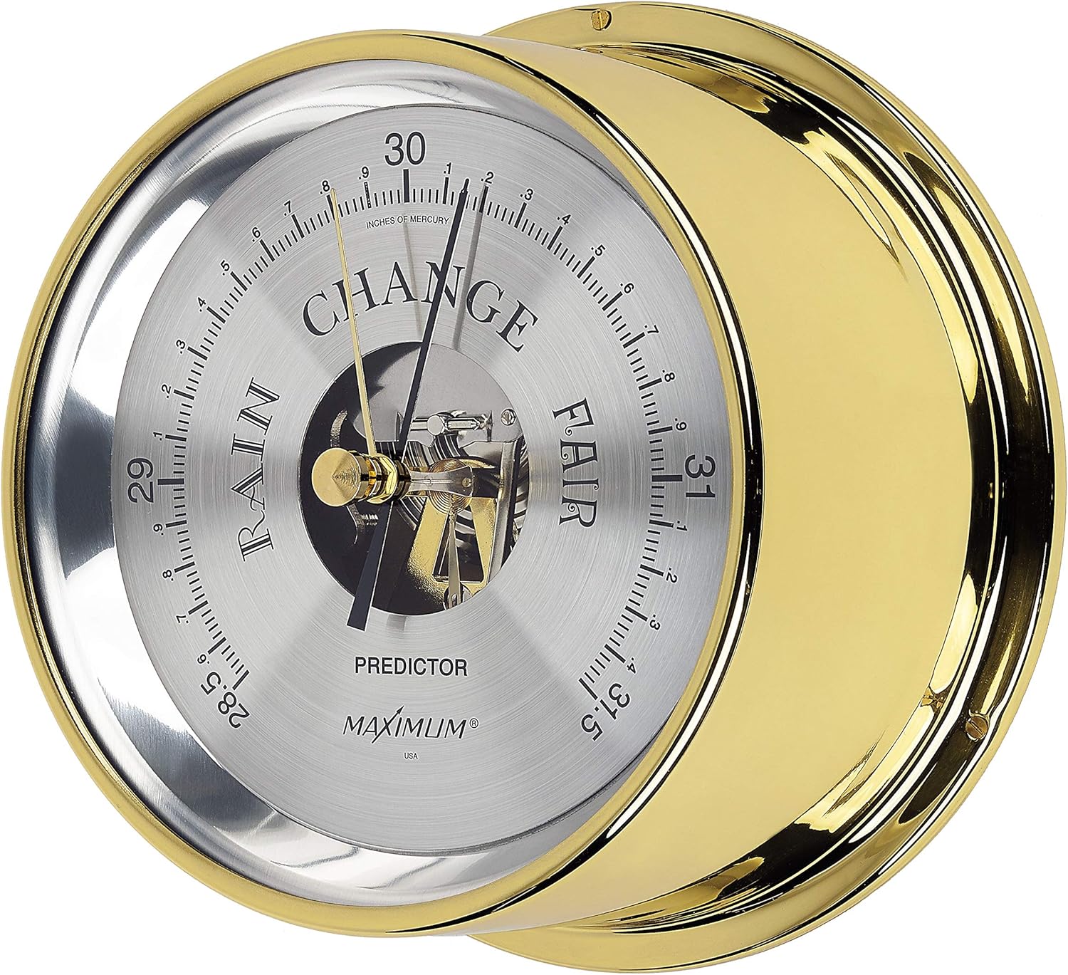 Maximum Inc. Predictor Accurate Meteorological Grade Barometer – Brass case, Sailor Gift, Coastal Décor, Nautical Décor, Home Wall Decor, BF Weekend Special Price