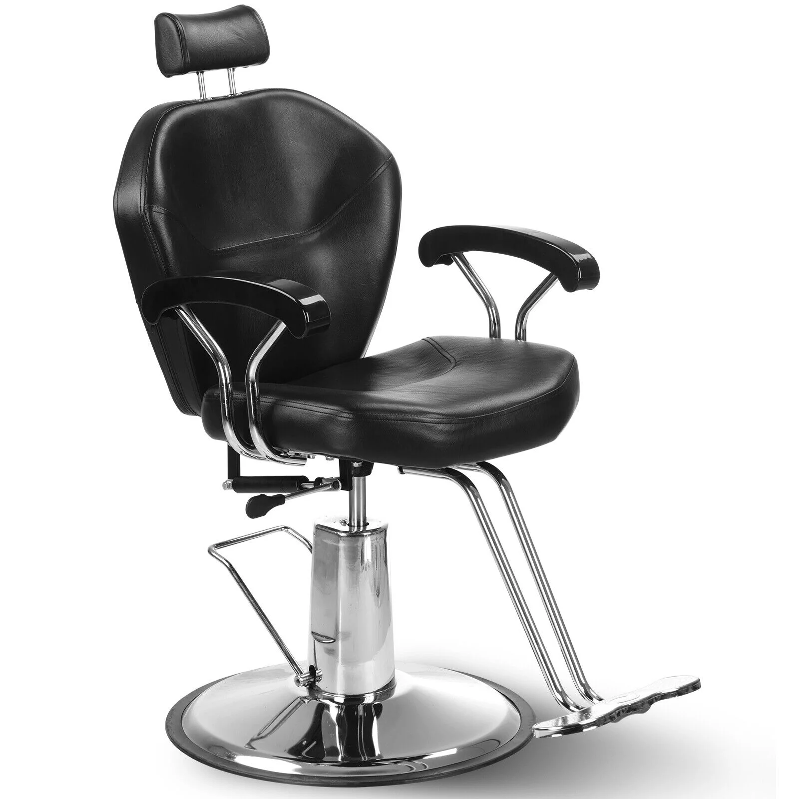 Artist hand Black All Purpose Hydraulic Barber Chair Reclining Hair Stylist Salon Equipment for Barbershop