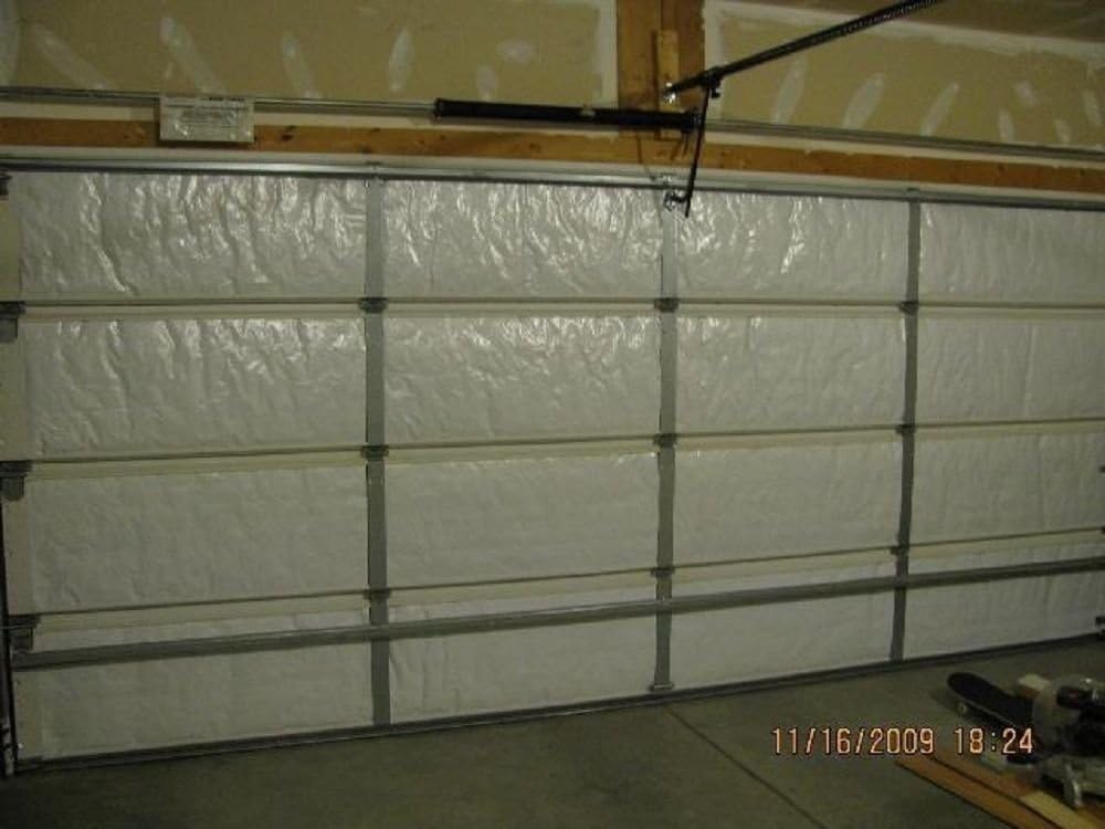 NASA Tech Reflective 2 Car White Foam Core Garage Door Insulation Kit 16Hx R7 Energy Star Rated/Increases R&E Value/Tax Credit