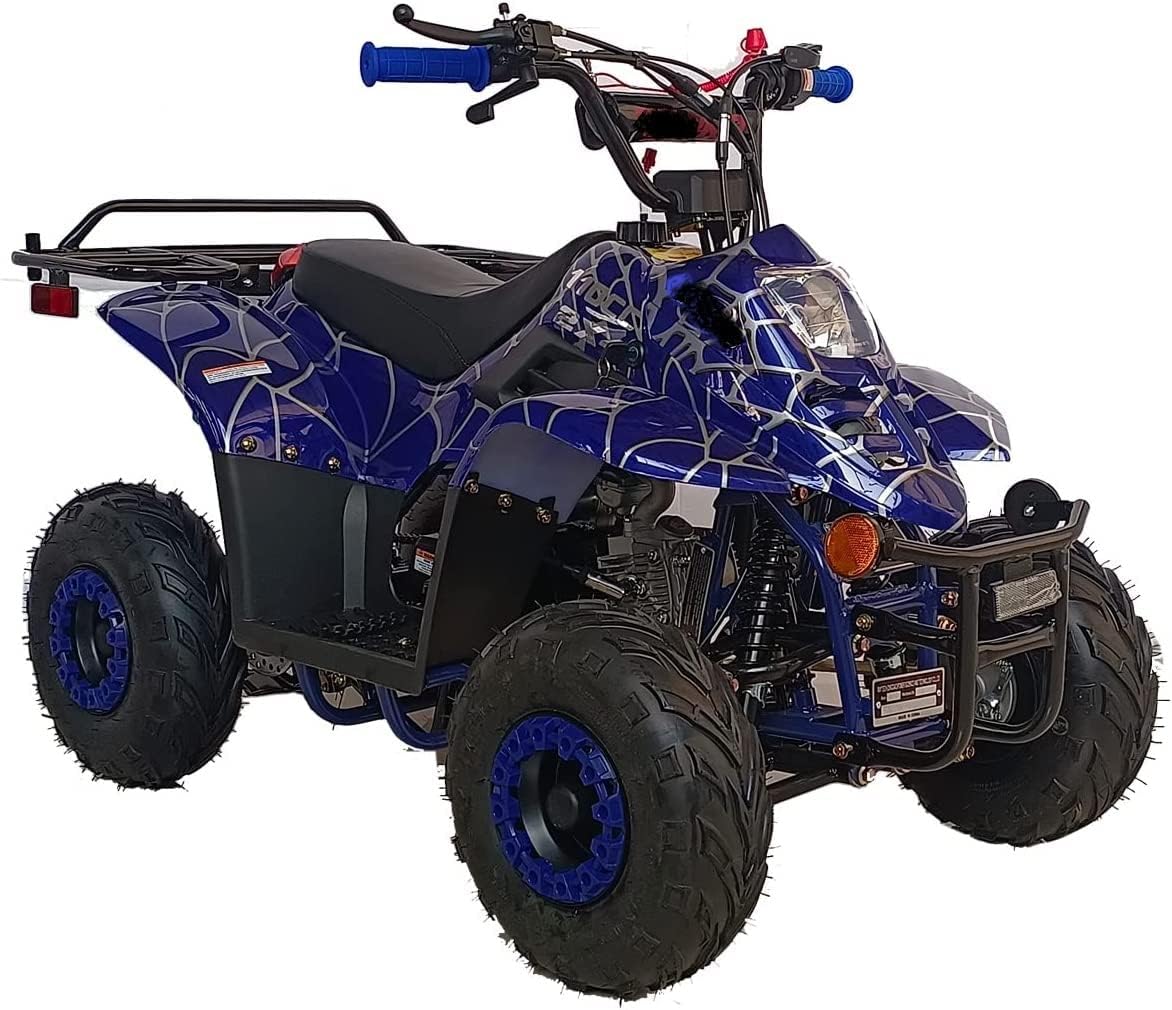 Upgraded 110cc Fully Automatic Gas ATV Youth Strong 4 wheeler for kids Children youth (New Tree Camo color) (Factory Packaged)