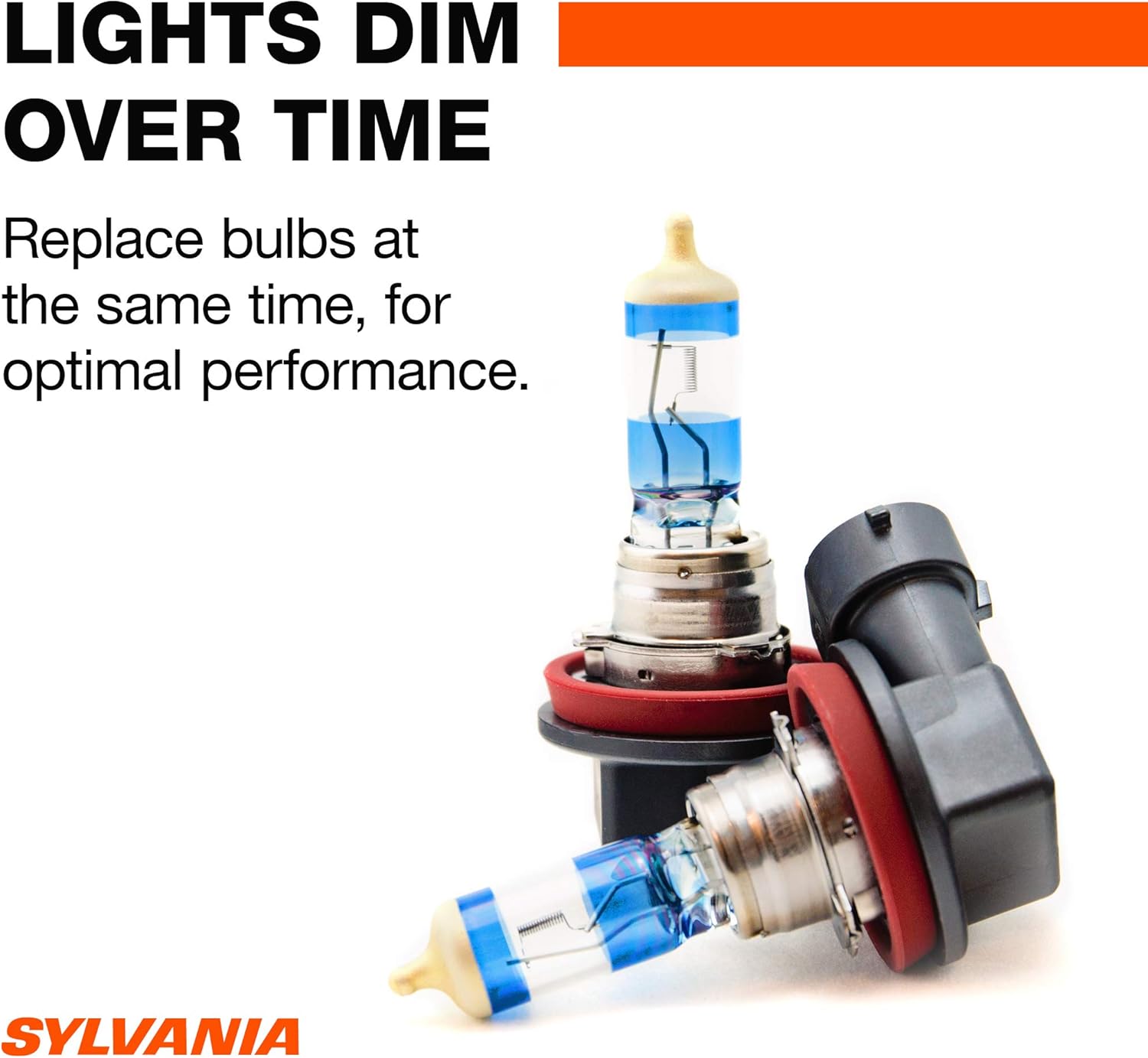 SYLVANIA - H11 SilverStar Ultra - High Performance Halogen Headlight Bulb, High Beam, Low Beam and Fog Replacement Bulb, Brightest Downroad with Whiter Light, Tri-Band Technology (Contains 2 Bulbs) Pack of 2